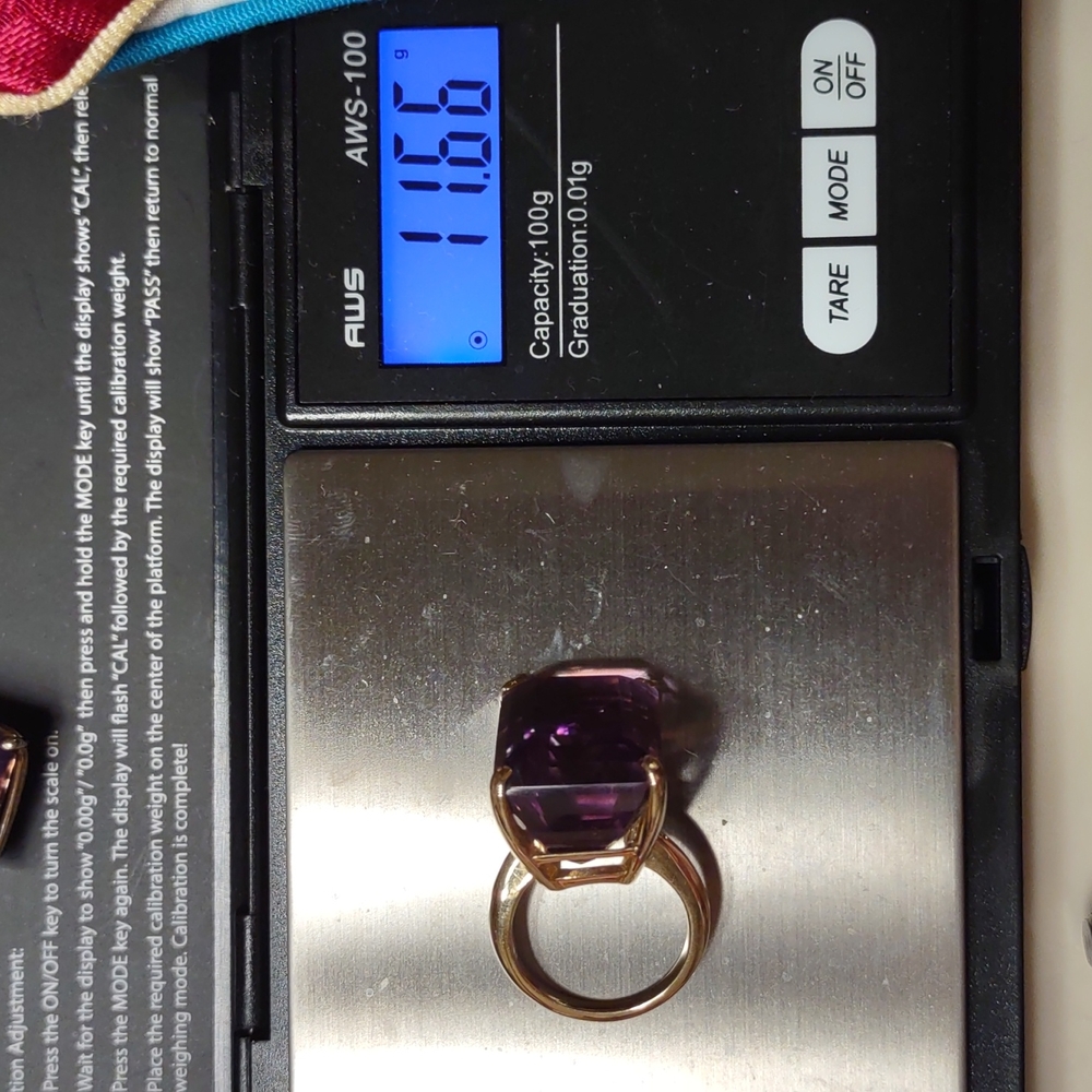 Ametrine ring 14kt yellow gold Large Statement Ring - Picture 9 of 17